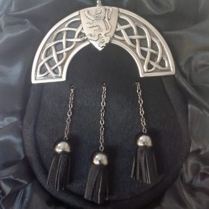 New Antique Celtic Shield Black Bovine Sporran