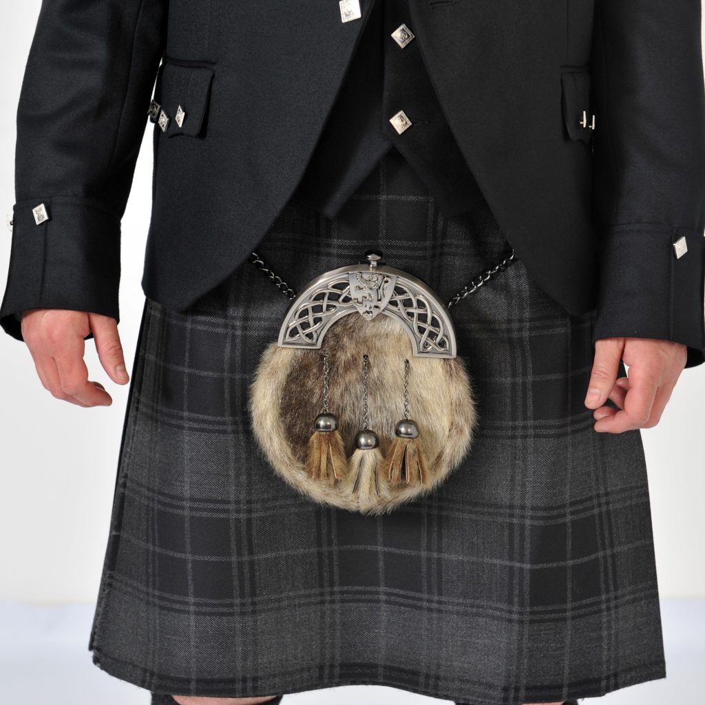 8 Yard Grey Highlander Wool Kilt Crail Jacket